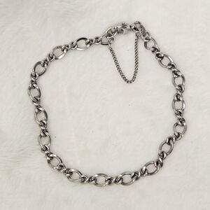 James Avery Retired 925 Sterling Silver Medium Twist Link Charm Bracelet